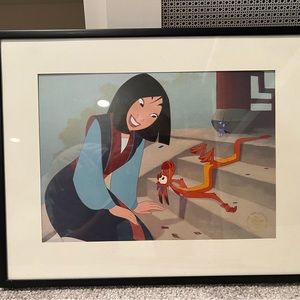 Mulan Framed Disney 1999 Lithograph Print